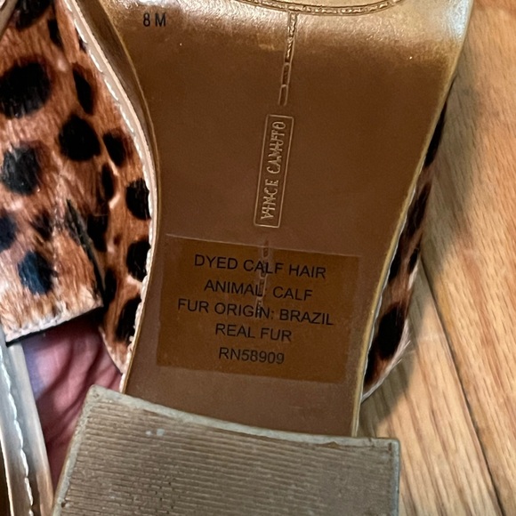 Vince Camuto Brown Leopard Platform Sandals - Picture 8 of 10